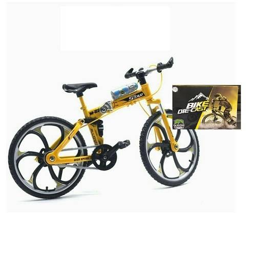 ماکت دوچرخه کوهستان مدل 0818-3A زرد (SCALE 1:10)